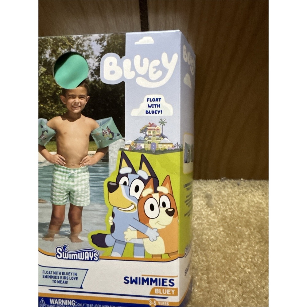 SwimWays Bluey Swimmies Arm Floaties Kids Age 3-5 Pool Swim Help Float Brand New - Picture 4 of 6